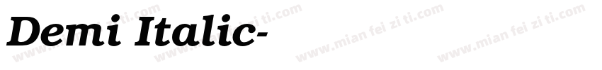 Demi Italic字体转换